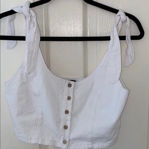 Kendall & Kylie White Crop Top